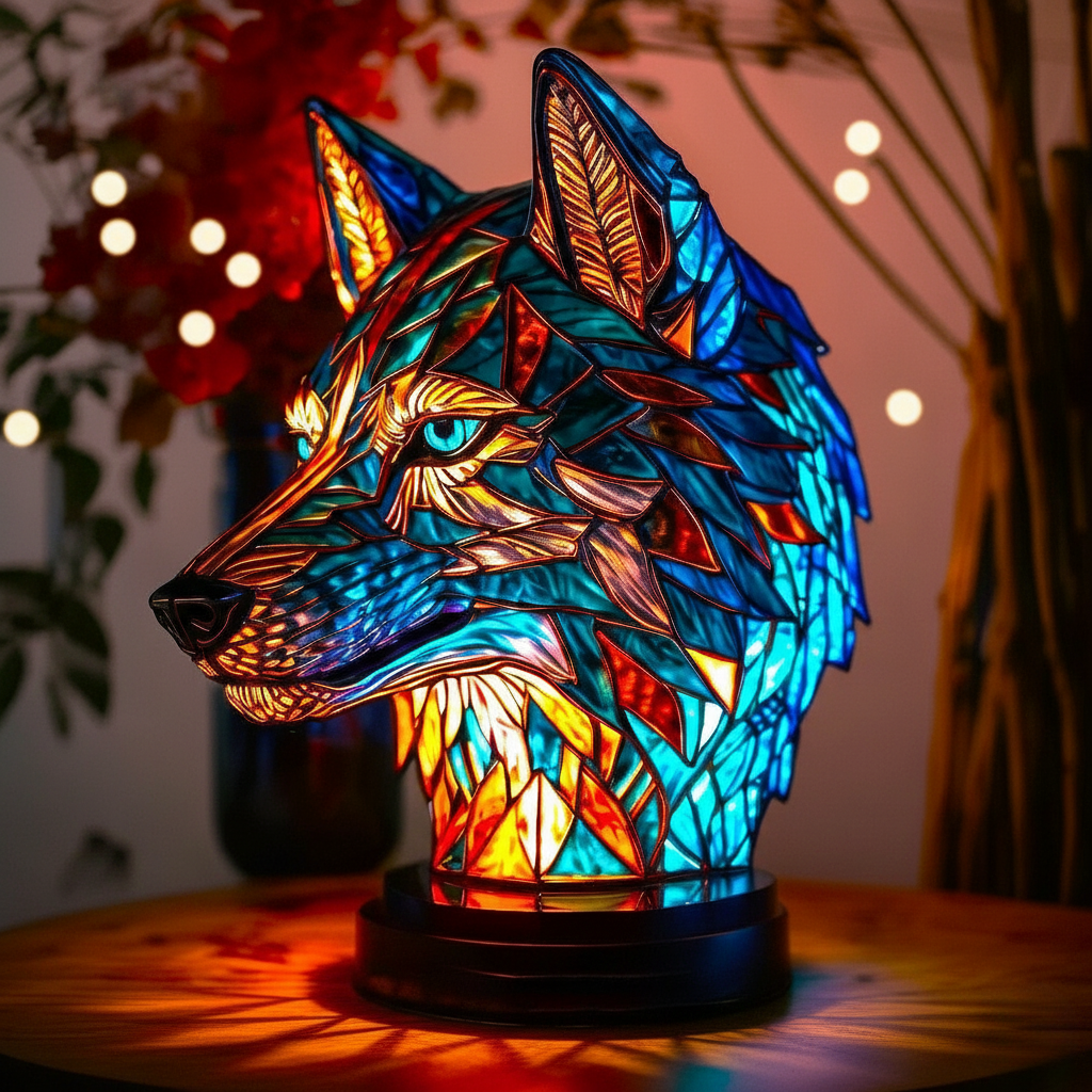 Enchanting Wolf Lamp